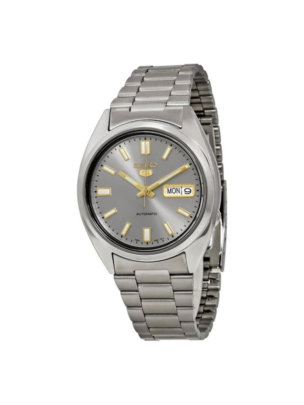 NWT Seiko 5 Automatic Grey Dial Stainless Steel Men's Watch